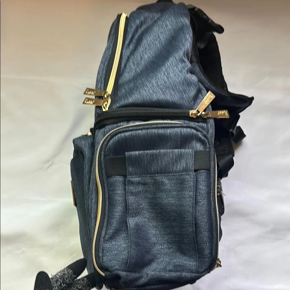 Lublu Denim Diaper Bag Blue EUC